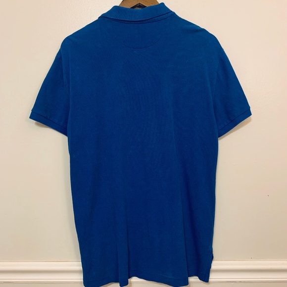 American Eagle AE Blue Polo with Red Logo Sz M - Picture 4 of 5
